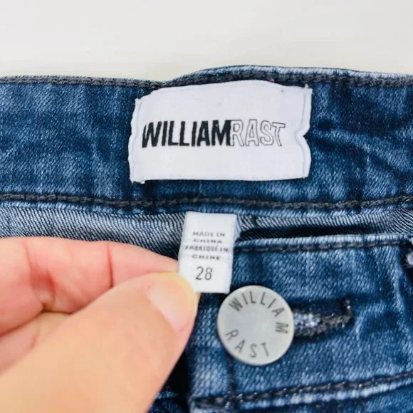 William Rast Blue Mid-Rise Crop Boot Jeans Juniors Size 28 Stretch - Picture 7 of 14